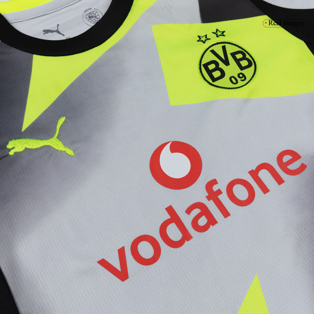25/26 Kid's Borussia Dortmund Away Kit(Jersey+Shorts) Gray - gojersey