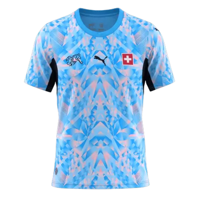 Switzerland Away Soccer Jersey World Cup 2026 Blue - gojersey