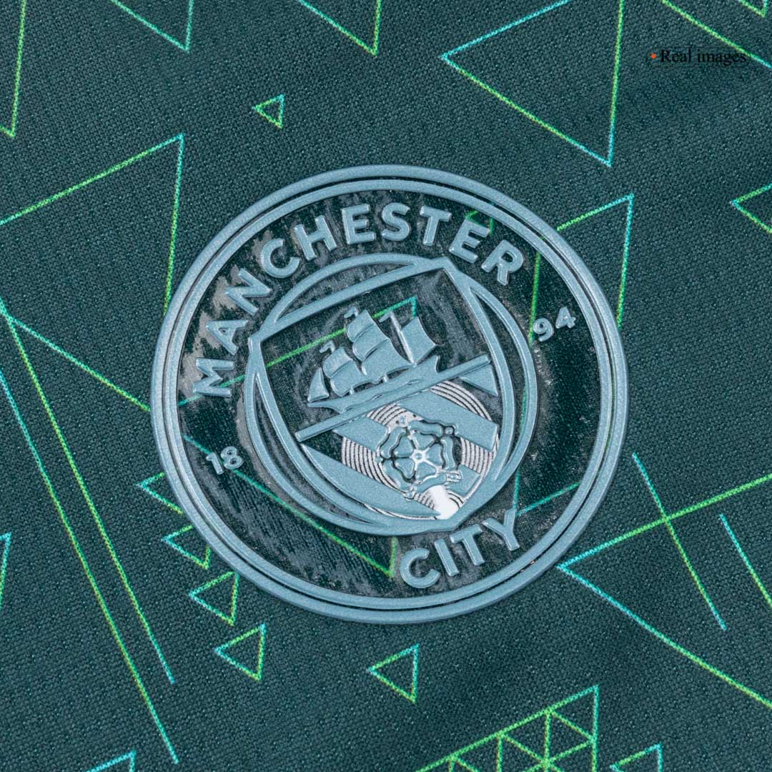 Kid's Manchester City Fourth Soccer Jersey Kit(Jersey+Shorts) 25/26 Green - gojersey