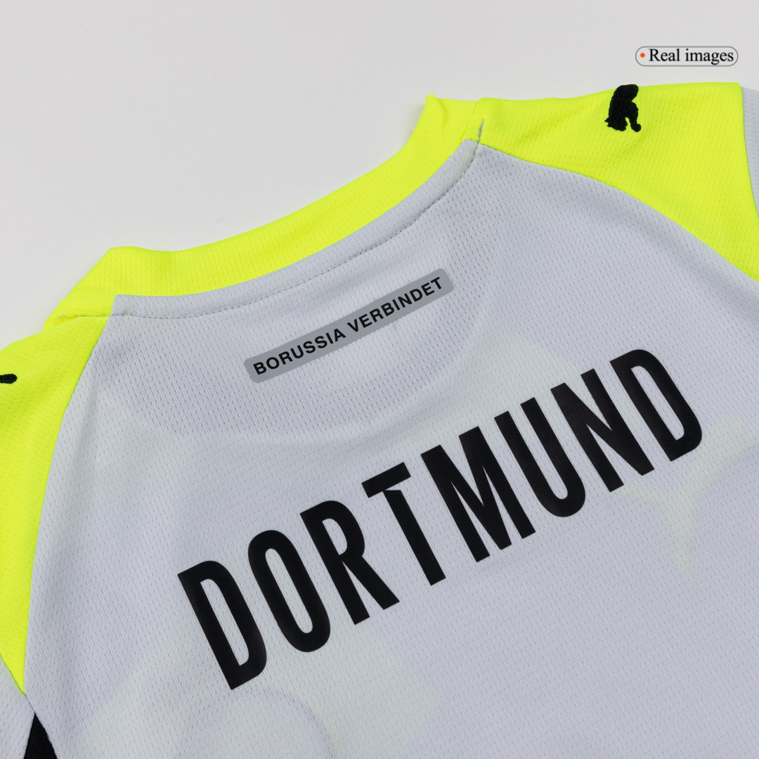 25/26 Kid's Borussia Dortmund Away Kit(Jersey+Shorts) Gray - gojersey