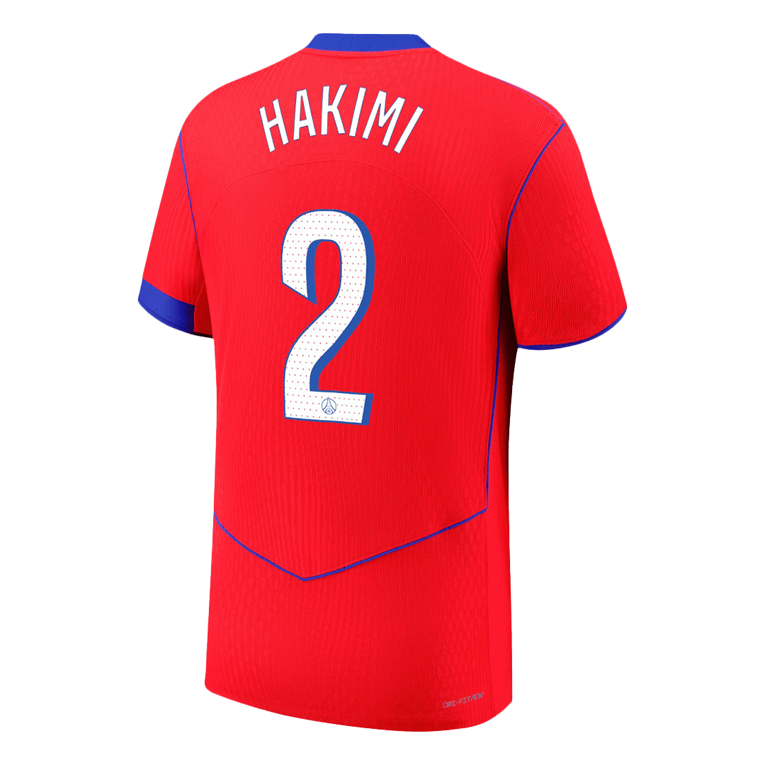 HAKIMI #2 Authentic PSG Third  Soccer Jersey 25/26 Red - gojersey