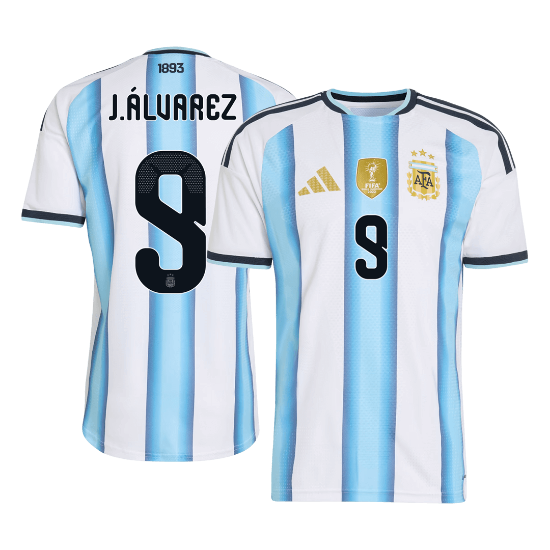 Argentina J.ÁLVAREZ #9 Home Soccer Jersey Authentic 2026 - gojersey