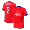 HAKIMI #2 Authentic PSG Third  Soccer Jersey 25/26 Red - gojersey