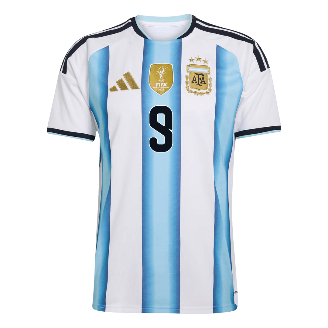 J.ÁLVAREZ #9 Argentina Home Soccer Jersey World Cup 2026 Blue&White - gojersey