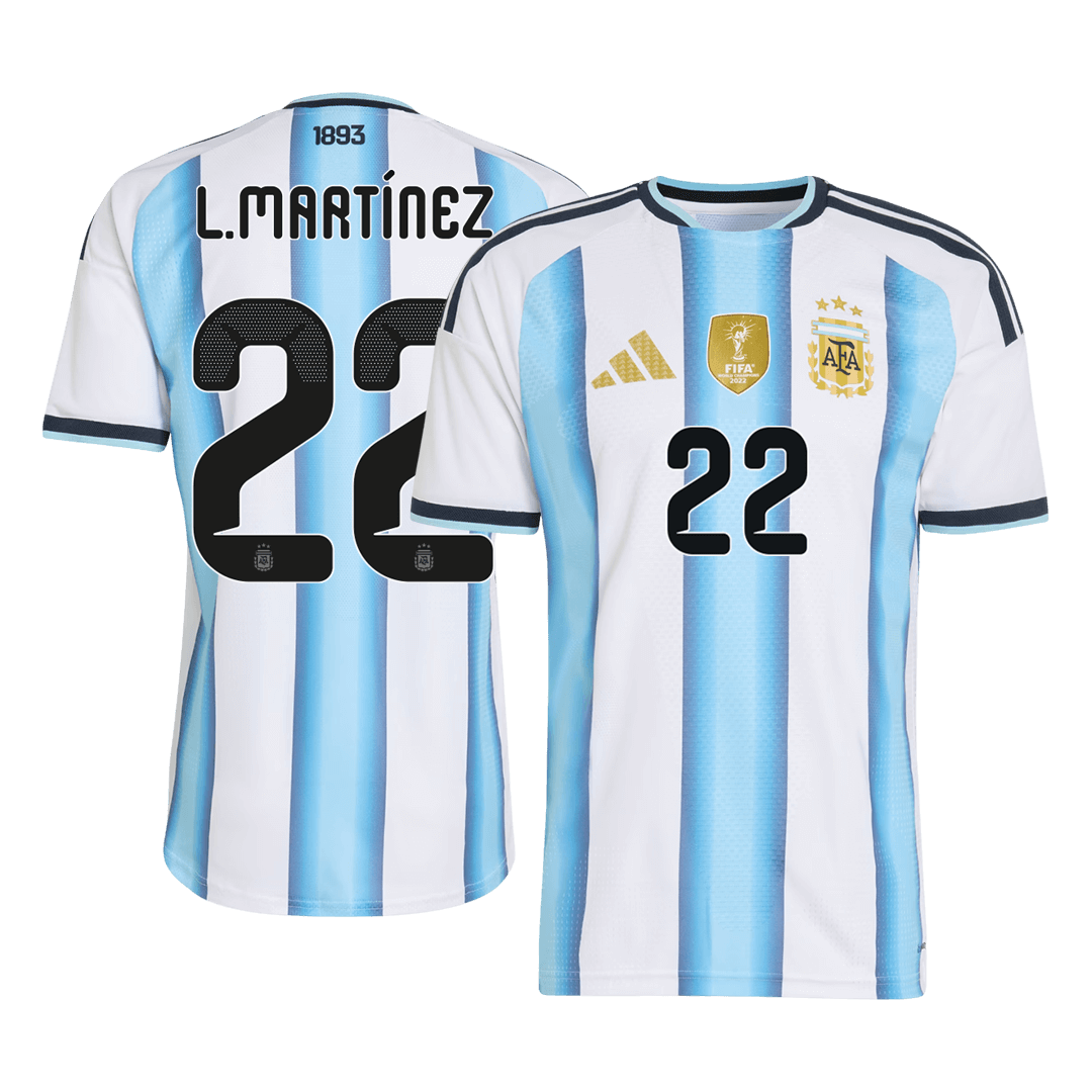 Argentina L.MARTÍNEZ #22 Home Soccer Jersey Authentic 2026 - gojersey