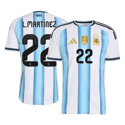 Argentina L.MARTÍNEZ #22 Home Soccer Jersey Authentic 2026 - gojersey
