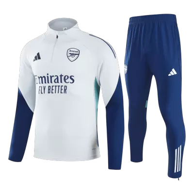 Kid's Arsenal Zipper Sweatshirt Kit(Top+Pants) 25/26 White - gojersey