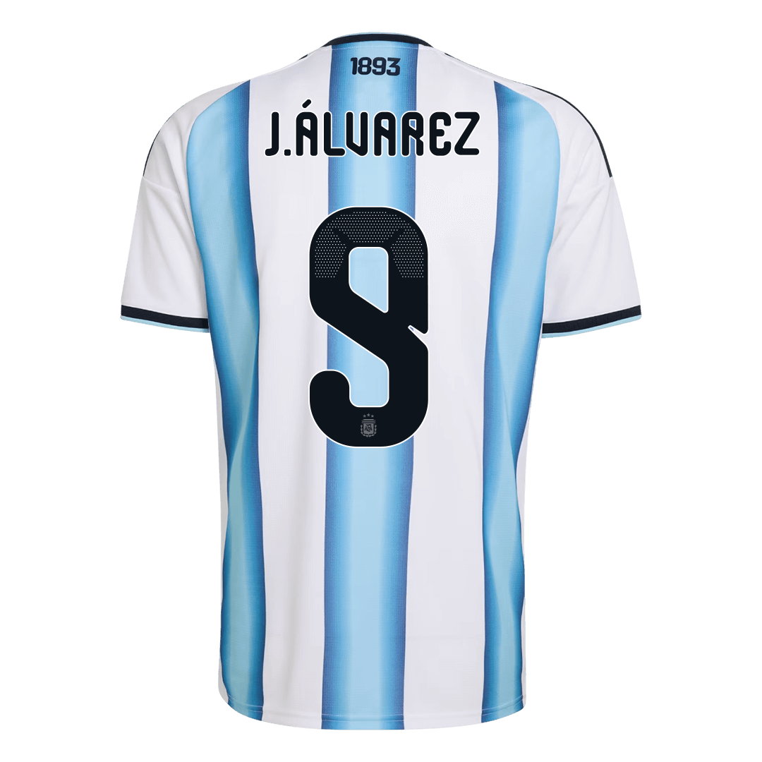 J.ÁLVAREZ #9 Argentina Home Soccer Jersey World Cup 2026 Blue&White - gojersey