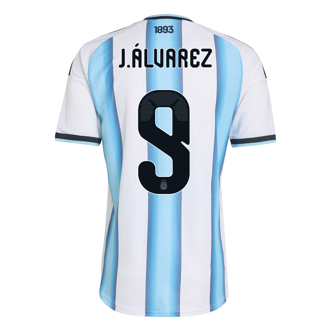 Argentina J.ÁLVAREZ #9 Home Soccer Jersey Authentic 2026 - gojersey