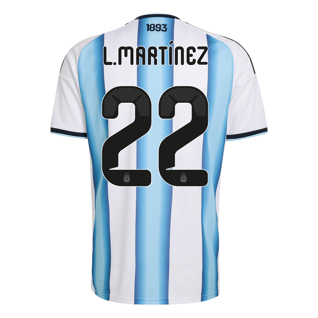 L.MARTÍNEZ #22 Argentina Home Soccer Jersey World Cup 2026 Blue&White - gojersey
