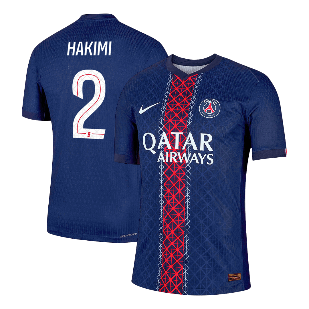 HAKIMI #2 Authentic PSG Home Soccer Jersey 2025/26 Navy - gojersey