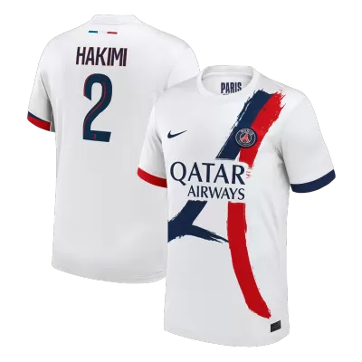 HAKIMI #2 Authentic PSG Away Soccer Jersey 25/26 White - gojersey