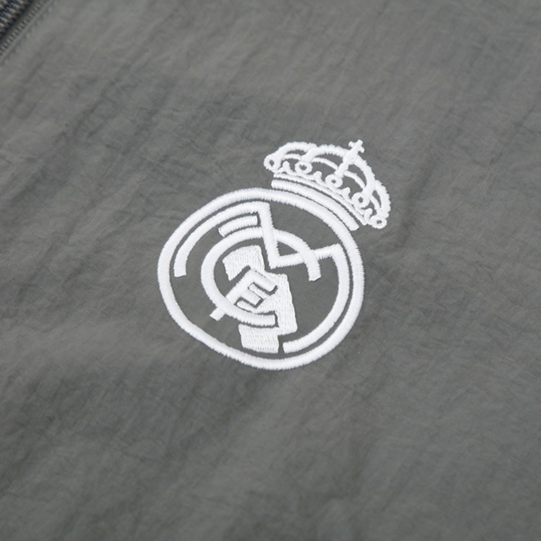 25/26 Real Madrid Windbreaker Jacket Gray - gojersey