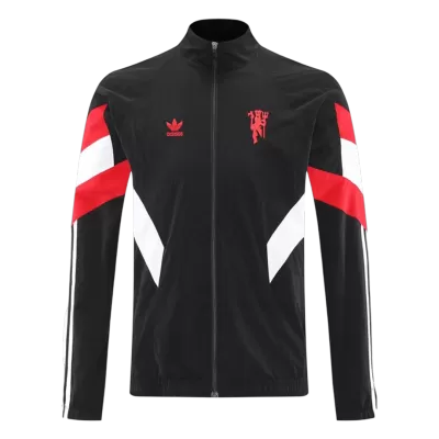 25/26 Manchester United Windbreaker Jacket Black - gojersey