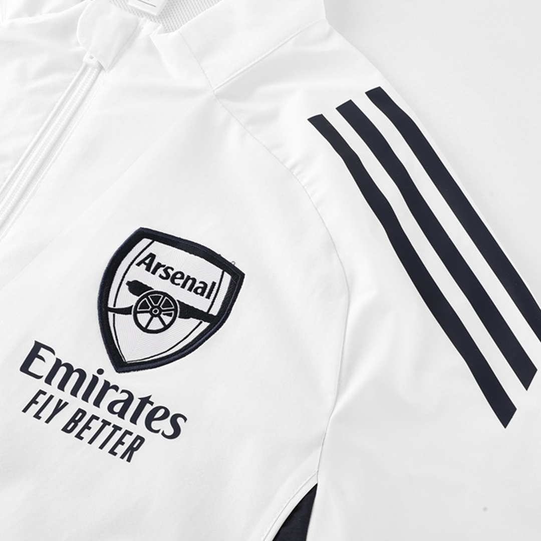25/26 Arsenal Windbreaker Jacket White - gojersey