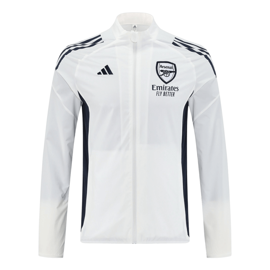 25/26 Arsenal Windbreaker Jacket White - gojersey