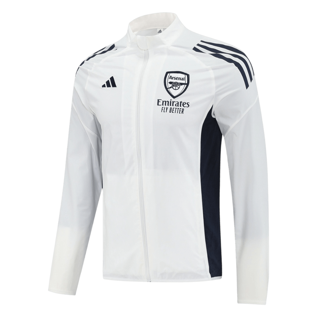25/26 Arsenal Windbreaker Jacket White - gojersey