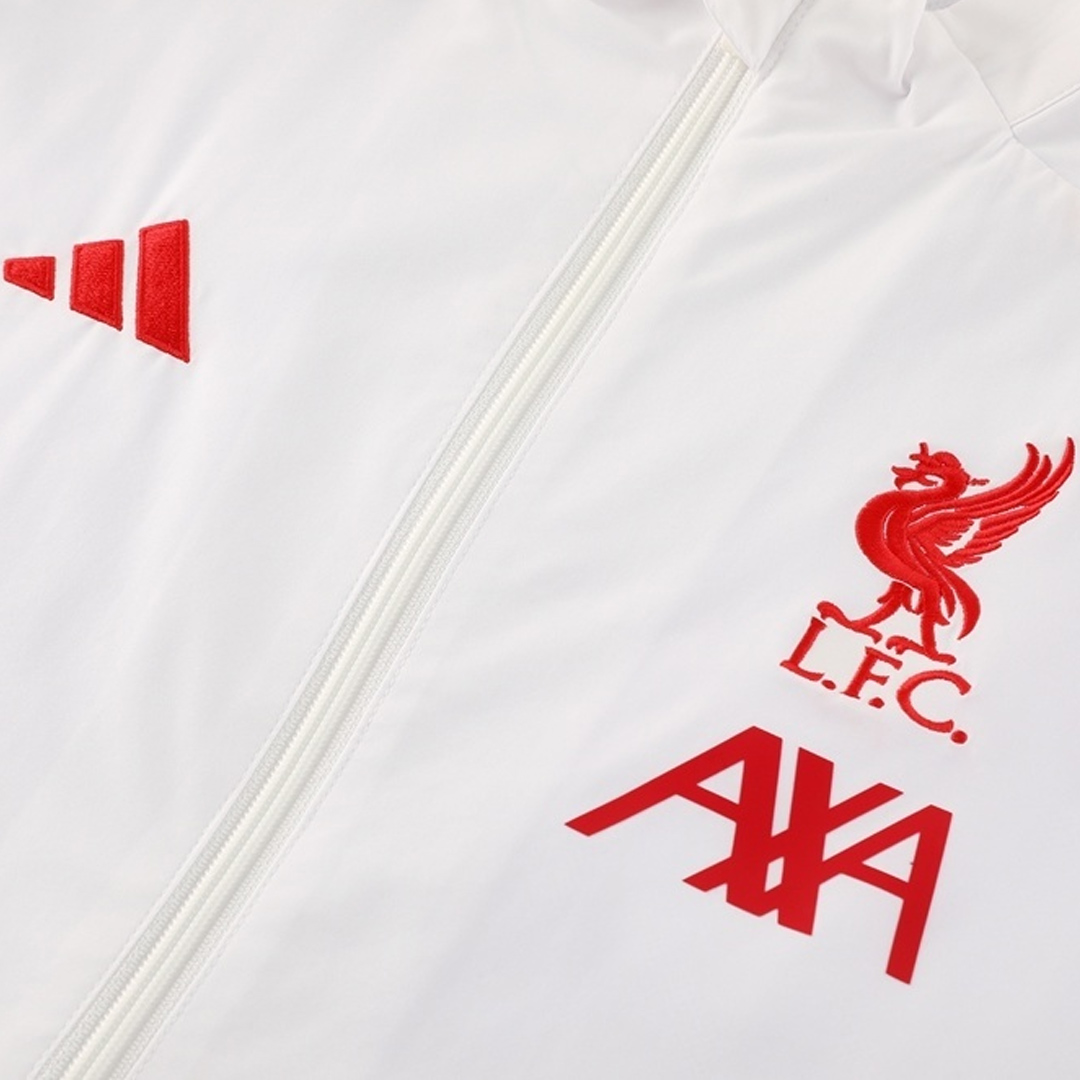 25/26 Liverpool Windbreaker Jacket White - gojersey