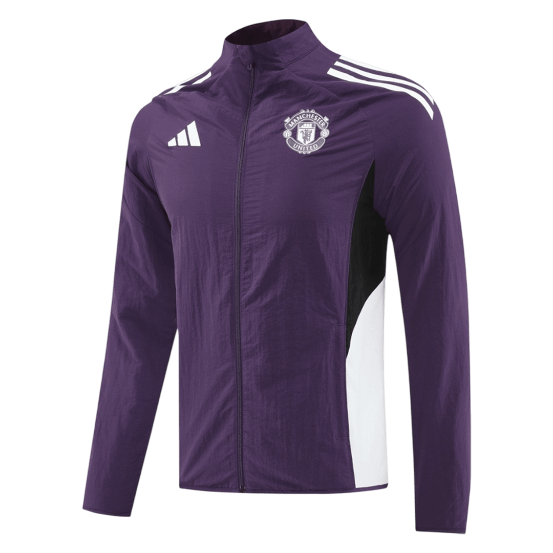 25/26 Manchester United Windbreaker Jacket Purple - gojersey