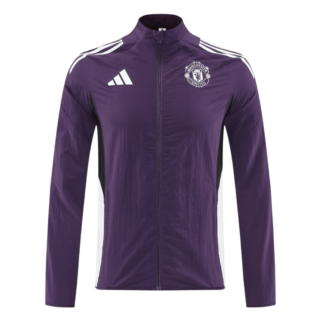 25/26 Manchester United Windbreaker Jacket Purple - gojersey