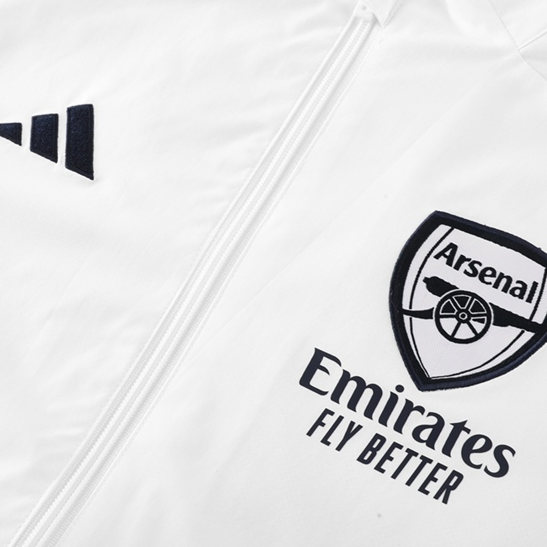 25/26 Arsenal Windbreaker Jacket White - gojersey