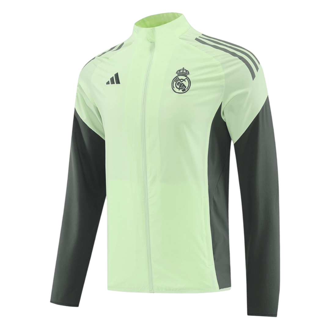 25/26 Real Madrid Windbreaker Jacket Green - gojersey