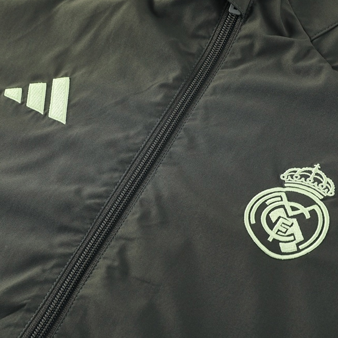 25/26 Real Madrid Training Tracksuit Jacket Green - gojersey