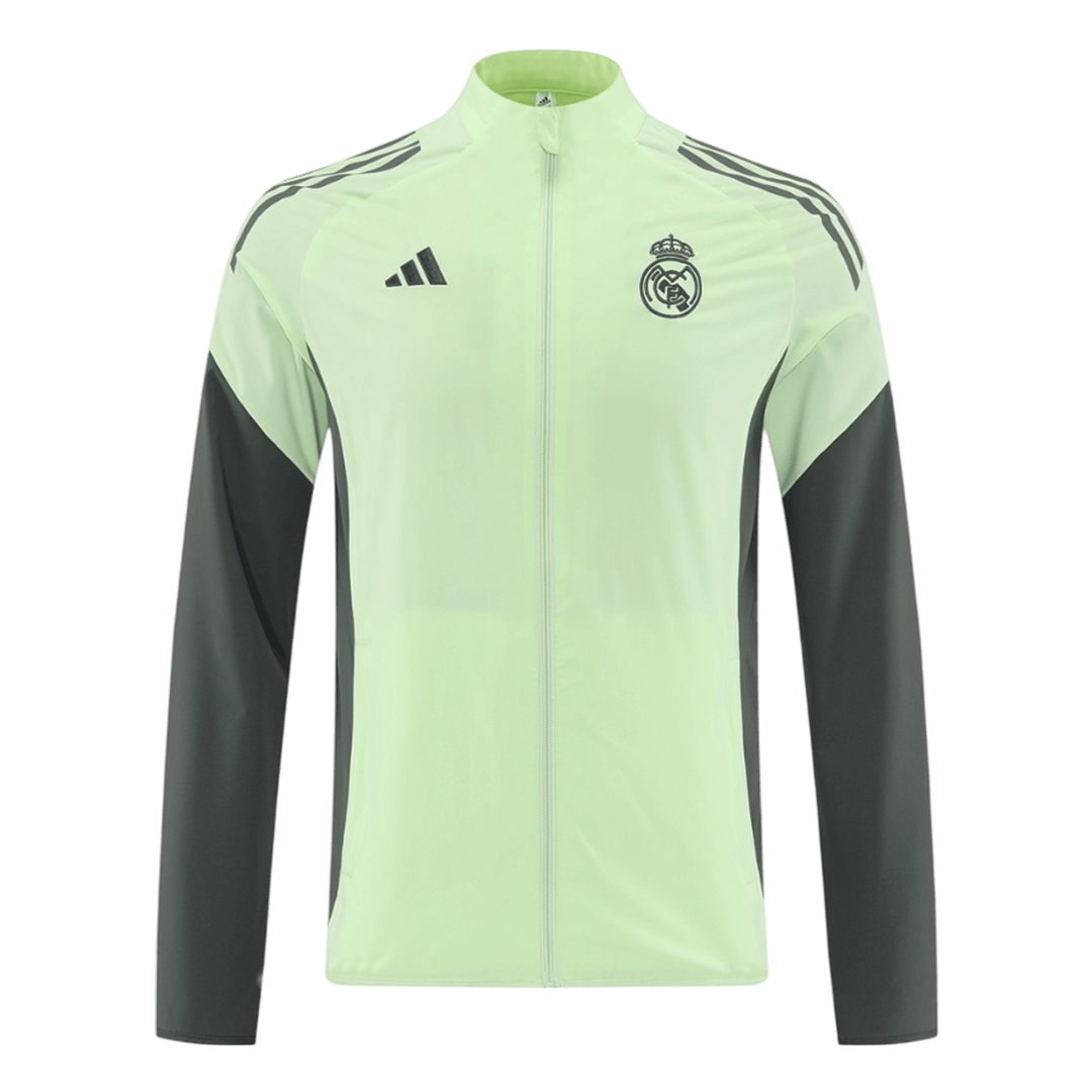 25/26 Real Madrid Windbreaker Jacket Green - gojersey