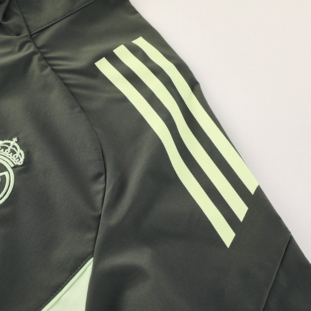 25/26 Real Madrid Training Tracksuit Jacket Green - gojersey