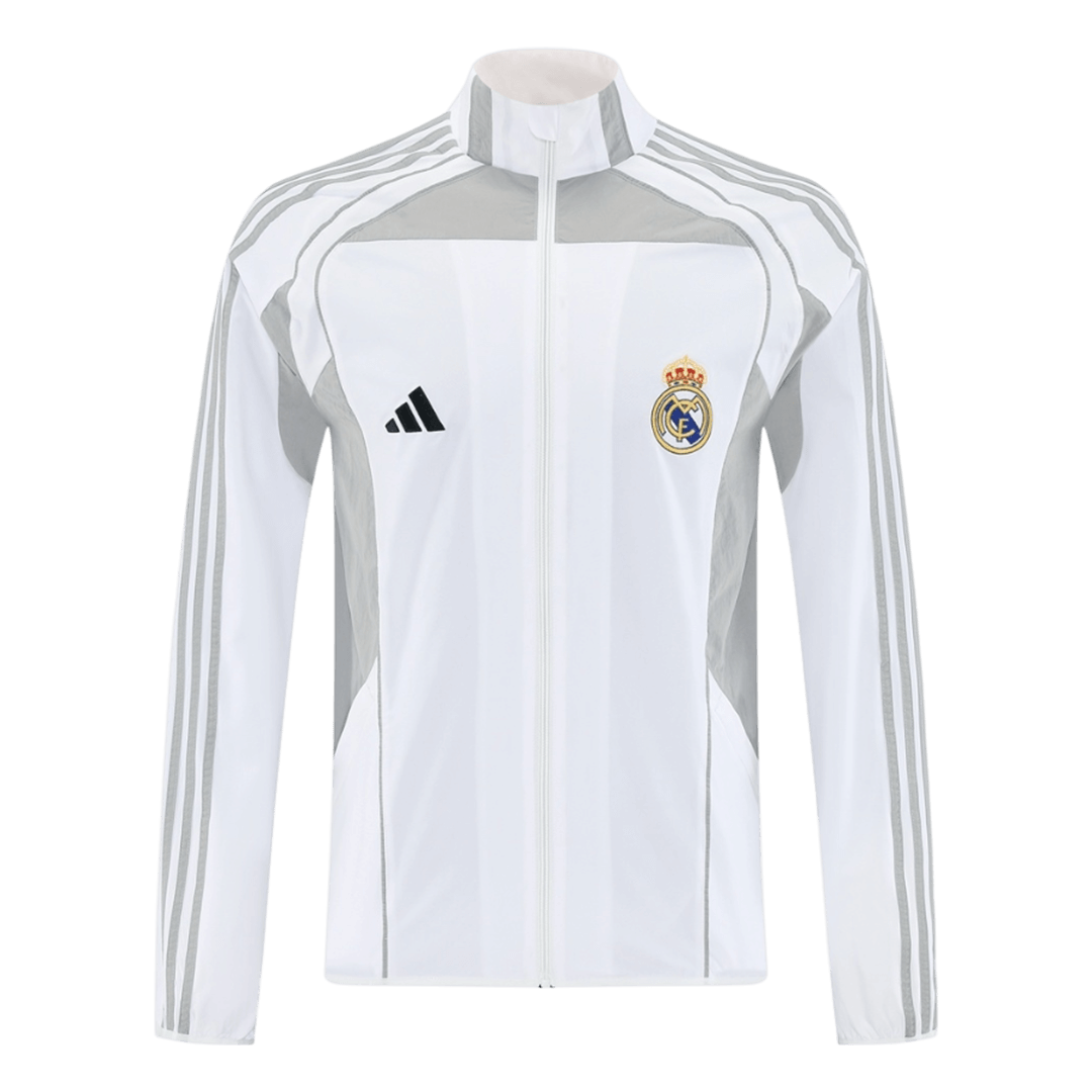 25/26 Real Madrid Windbreaker Jacket White - gojersey