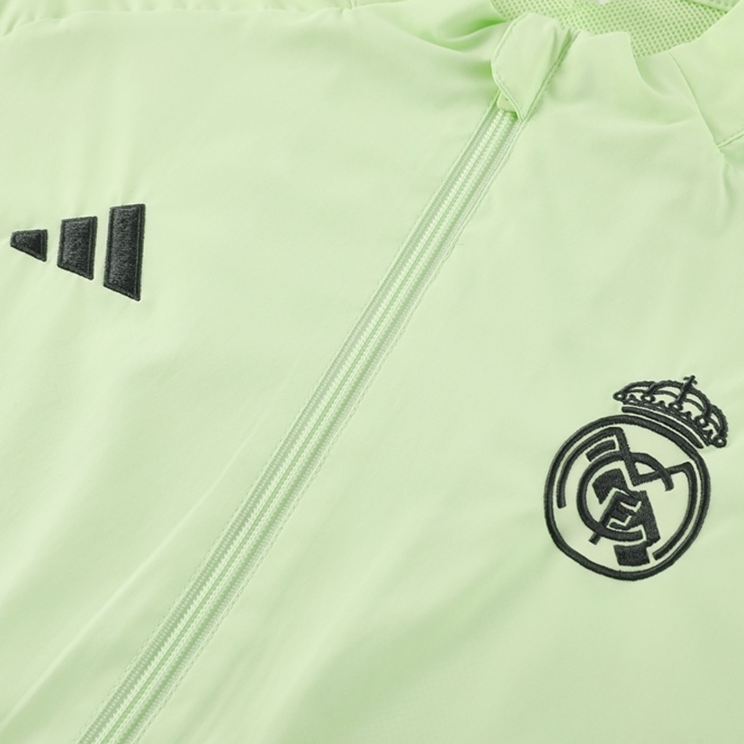 25/26 Real Madrid Windbreaker Jacket Green - gojersey