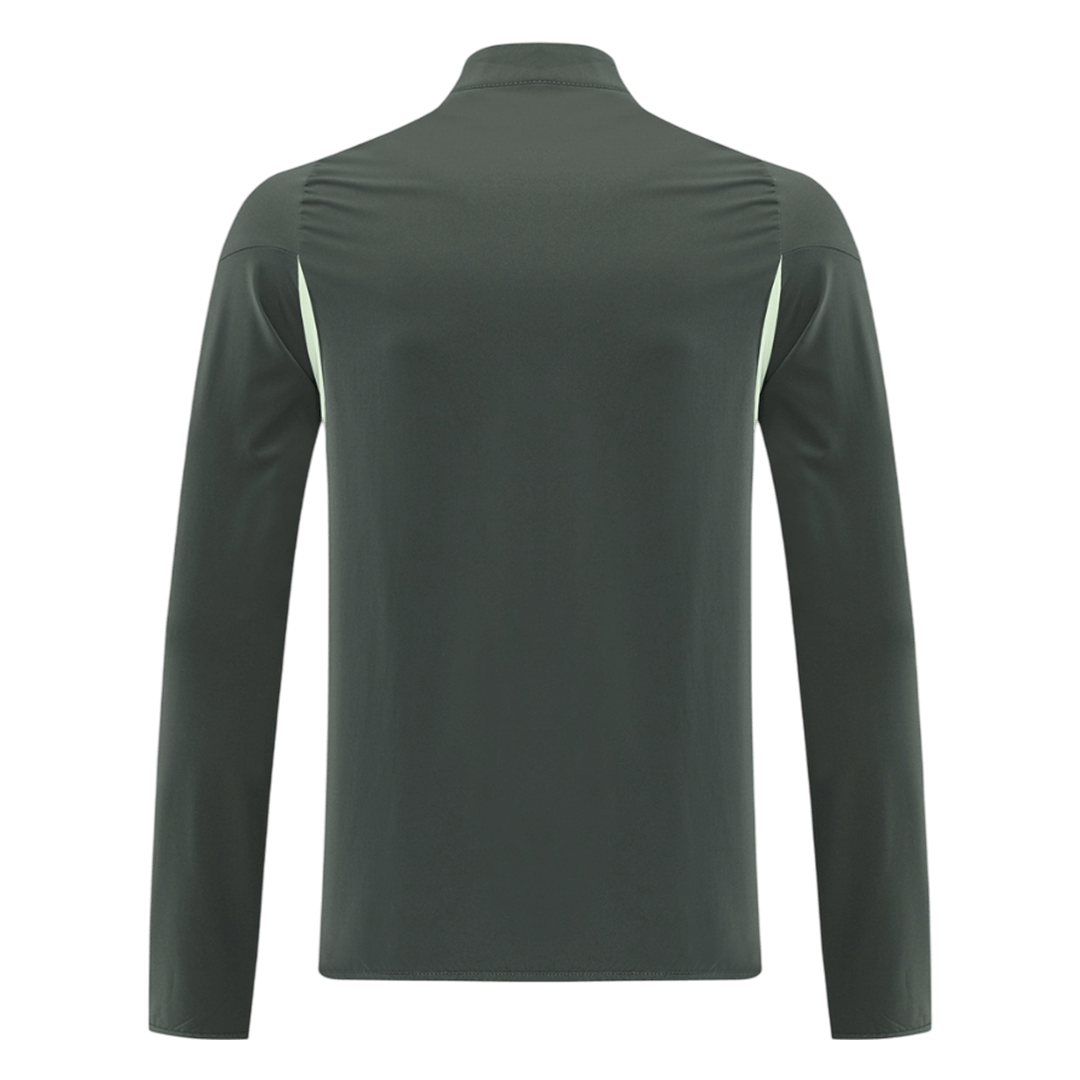 25/26 Real Madrid Training Tracksuit Jacket Green - gojersey