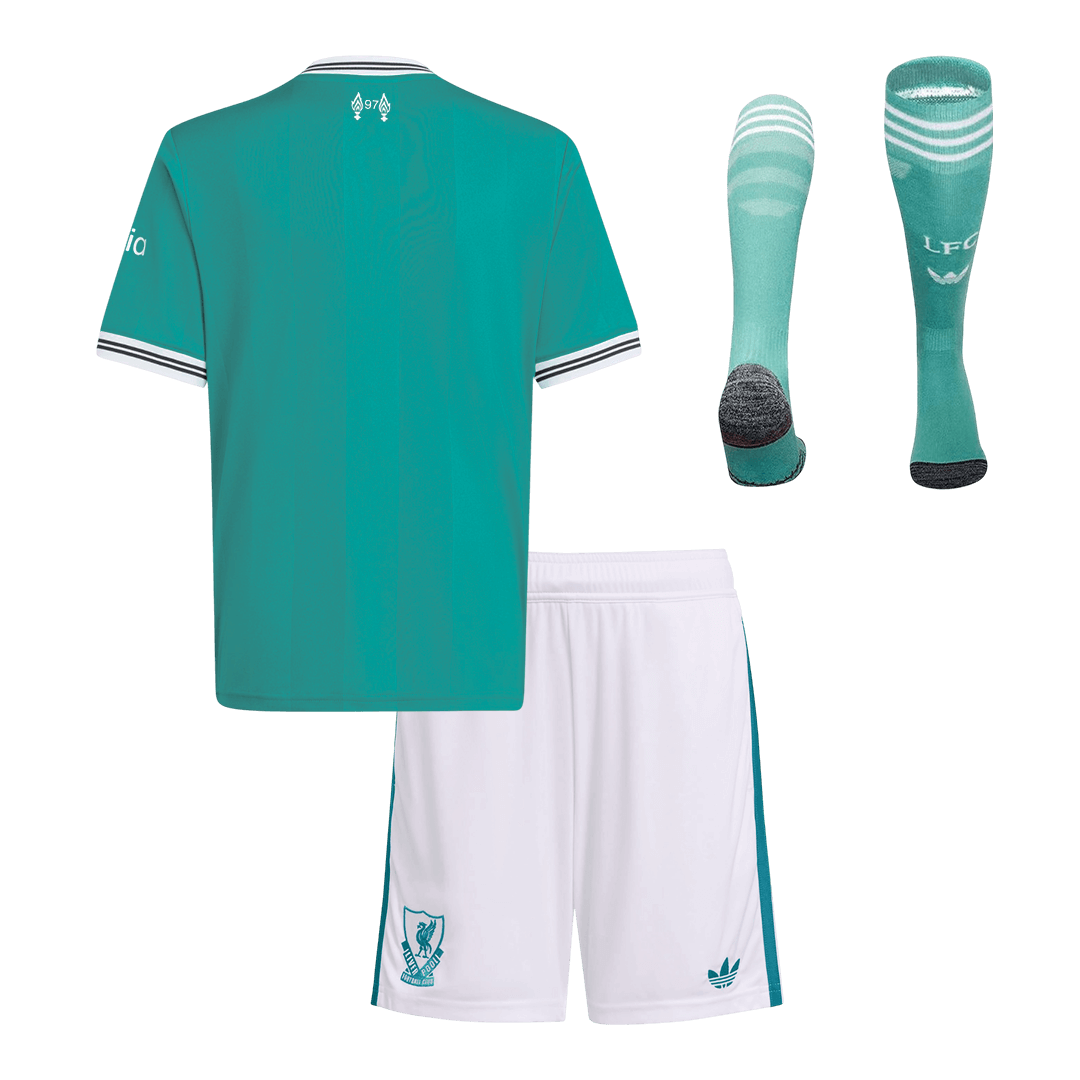 Kid's Liverpool Third Kit(Jersey+Shorts+Socks) 25/26 Green - gojersey
