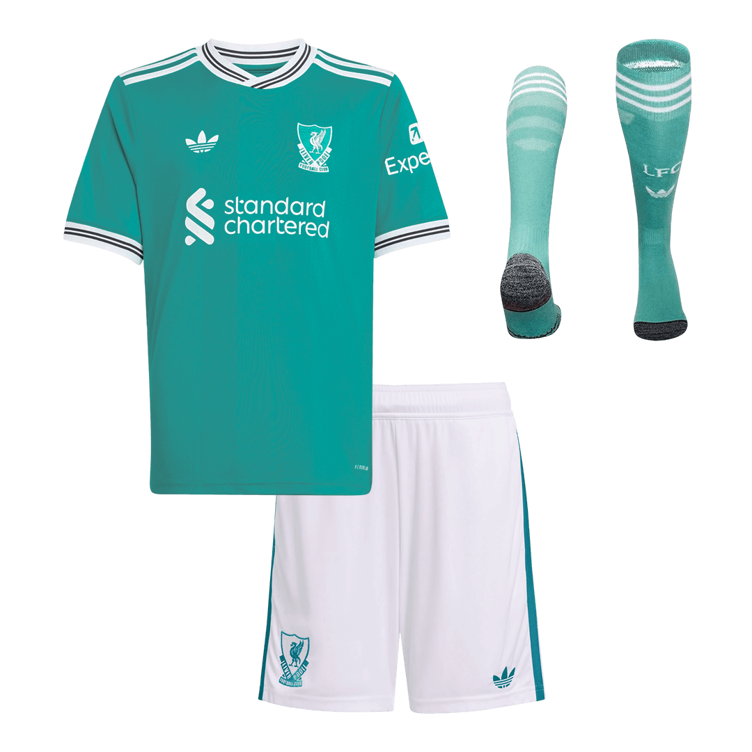 Kid's Liverpool Third Kit(Jersey+Shorts+Socks) 25/26 Green - gojersey