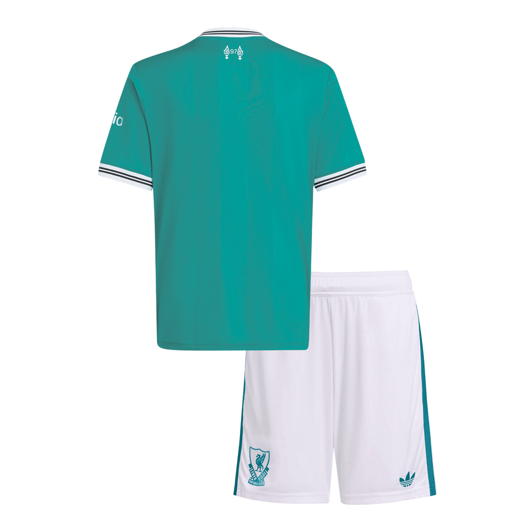 Kid's Liverpool Third Kit(Jersey+Shorts) 25/26 Green - gojersey
