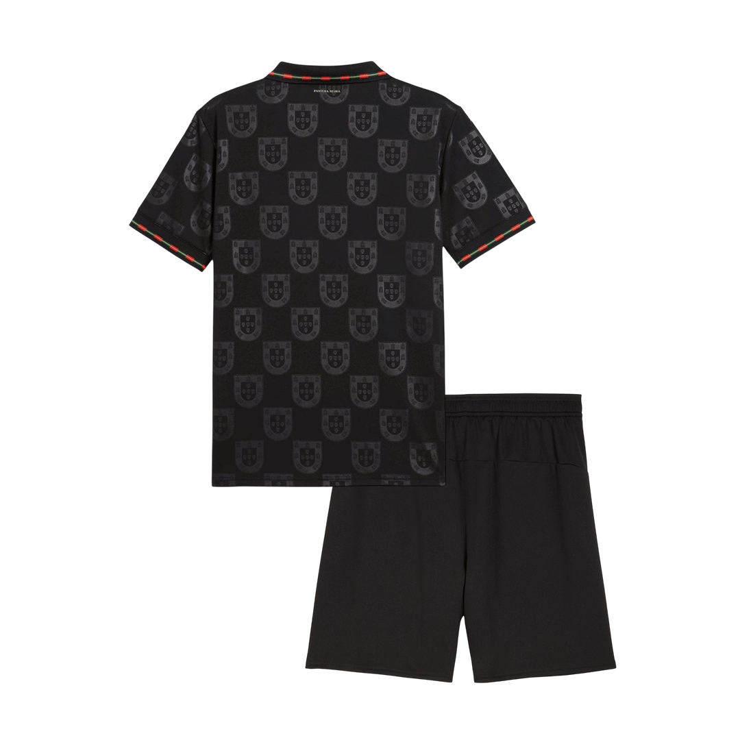 Kid's Portugal Special Edition Soccer Jersey Kit(Jersey+Shorts) World Cup 2026 Black - gojersey