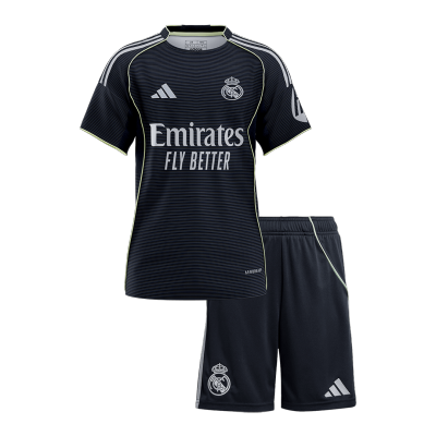 Real Madrid Away Soccer Jersey Kit 2025/26 Kids(Jersey+Shorts) - gojersey