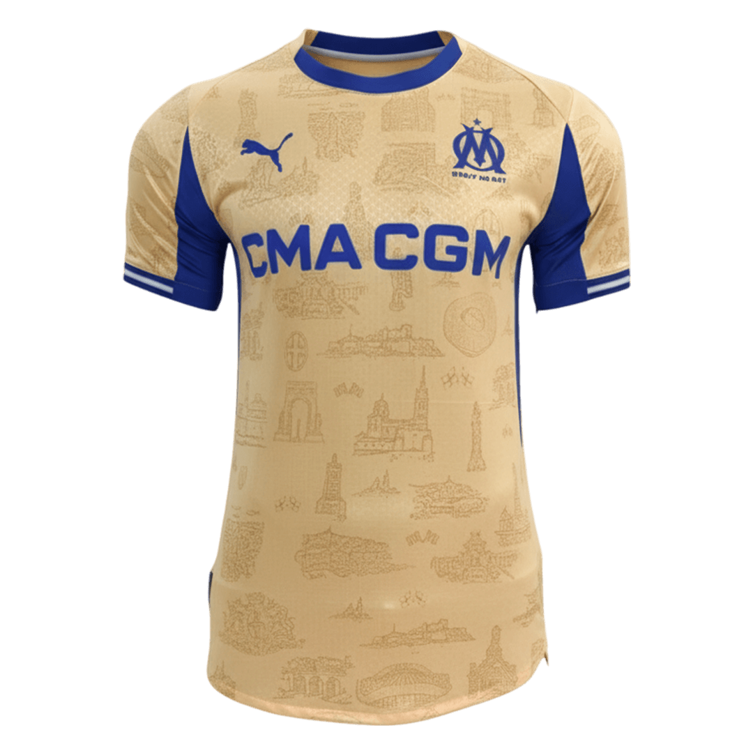 Player Version Marseille Fourth Soccer Jersey 25/26 Yellow - gojersey
