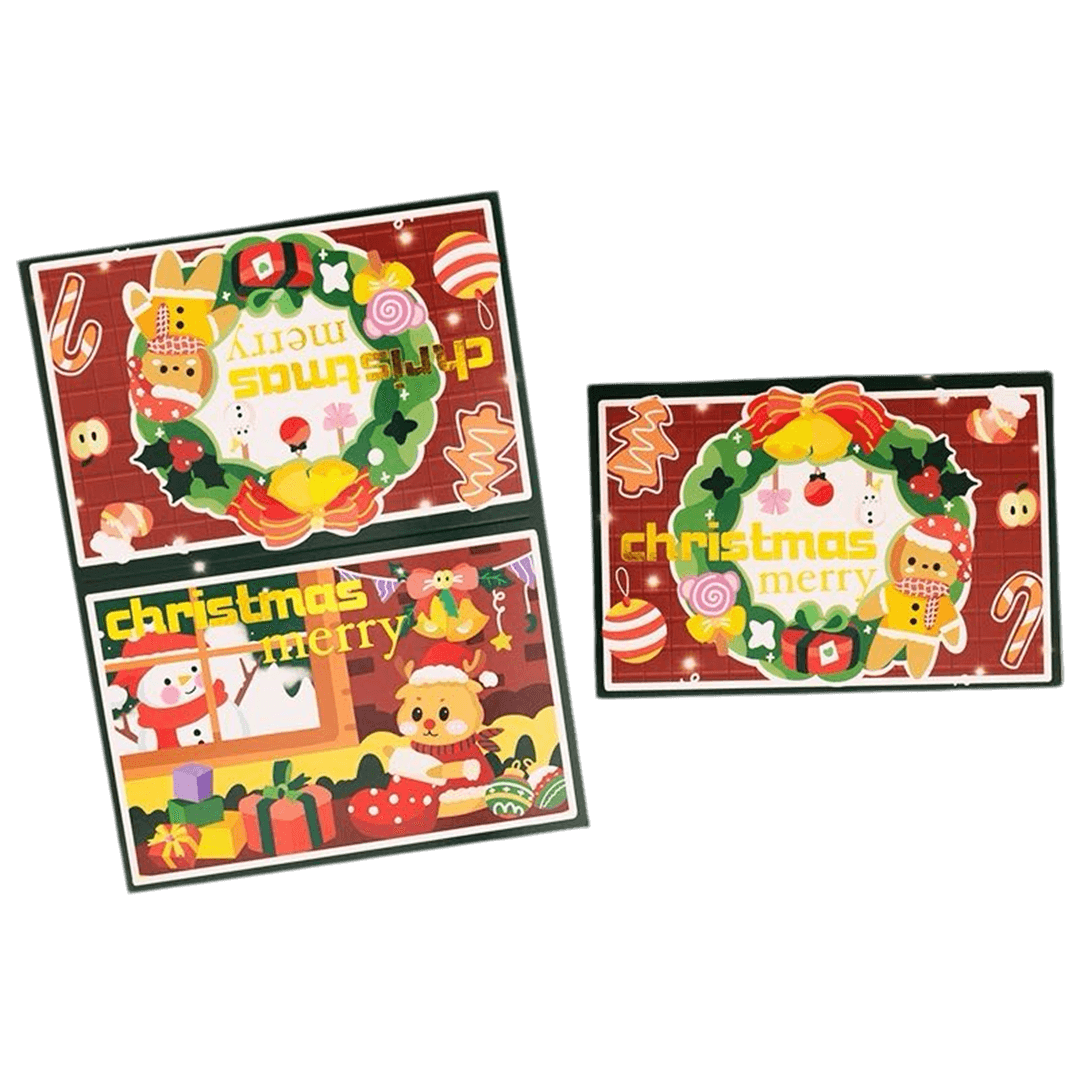 Custom Christmas Card – Christmas Wreath – Personalized Message - gojersey