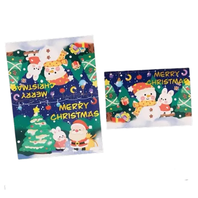Custom Christmas Card – Snowman & Bunny– Personalized Message - gojersey