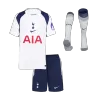 Kid's Tottenham Hotspur Home Soccer Jersey Kit(Jersey+Shorts+Socks) 25/26 White - gojersey