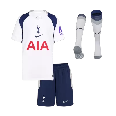 Kid's Tottenham Hotspur Home Soccer Jersey Kit(Jersey+Shorts+Socks) 25/26 White - gojersey