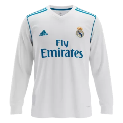 Real Madrid Home Jersey Retro 2017/18 - Long Sleeve - gojersey