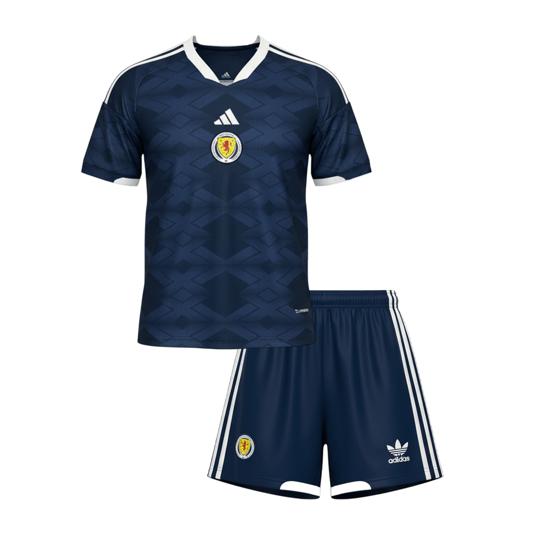 Kid's Scotland Home Soccer Jersey Kit(Jersey+Shorts) World Cup 2026 Navy - gojersey