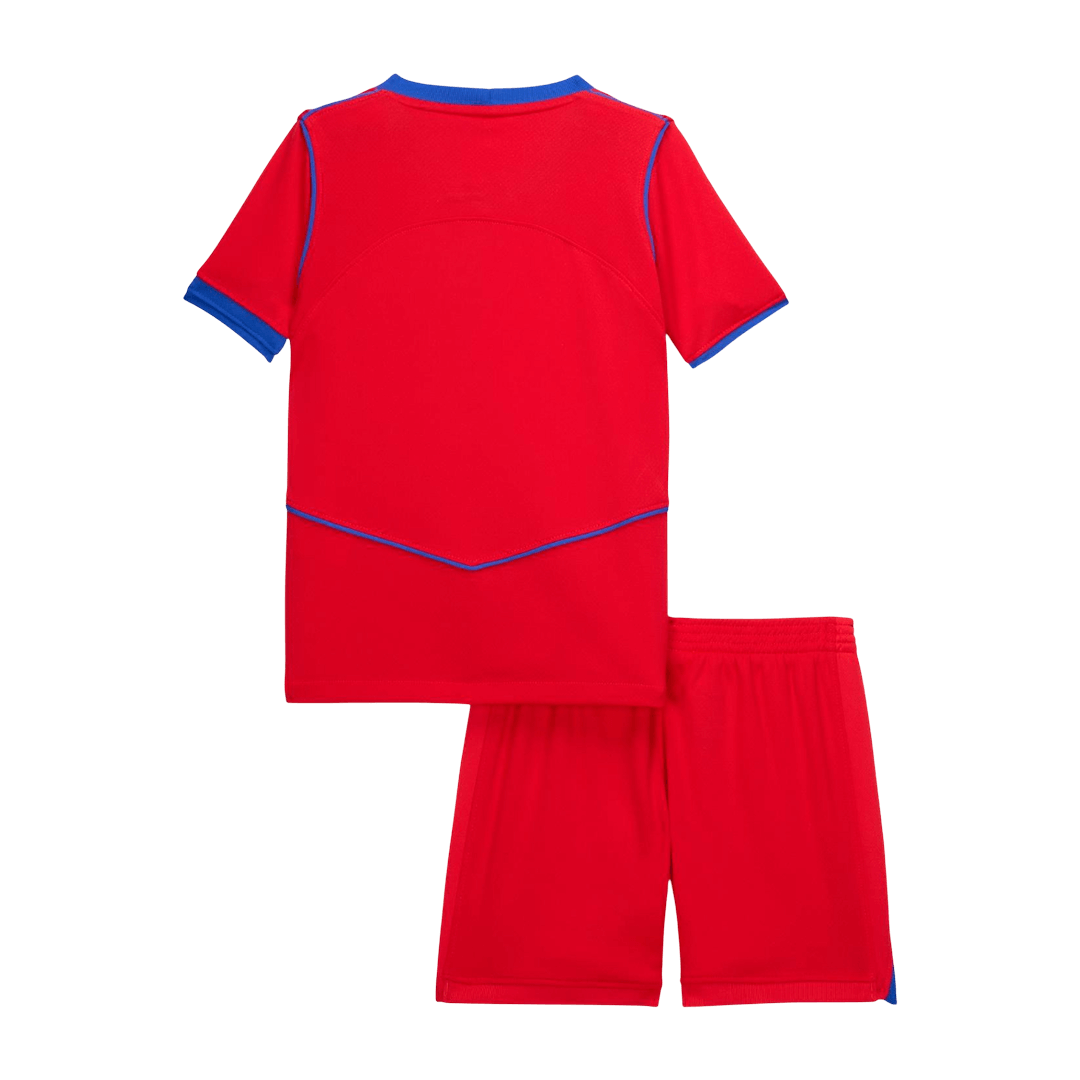 Kid's PSG Third Soccer Jersey Kit(Jersey+Shorts) 25/26 Red - gojersey