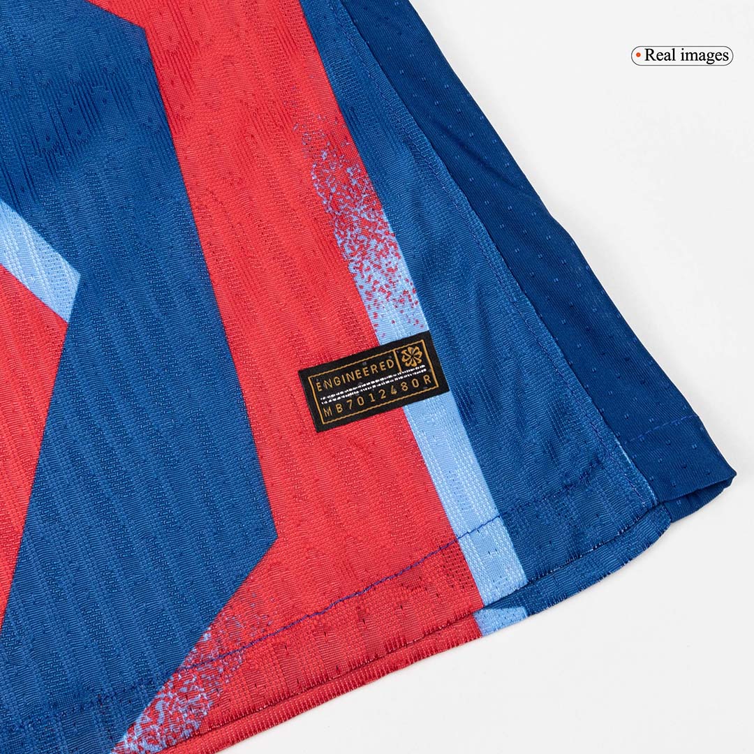 Player Version Barcelona Fourth Soccer Jersey 25/26 Red&Blue - gojersey