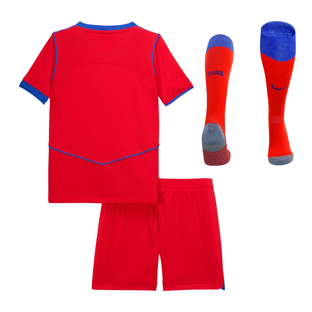 Kid's PSG Third Soccer Jersey Kit(Jersey+Shorts+Socks) 25/26 Red - gojersey