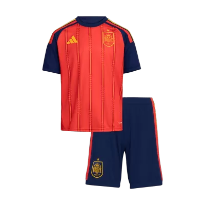 Kid's Spain Home Soccer Jersey Kit(Jersey+Shorts) World Cup 2026 Red - gojersey