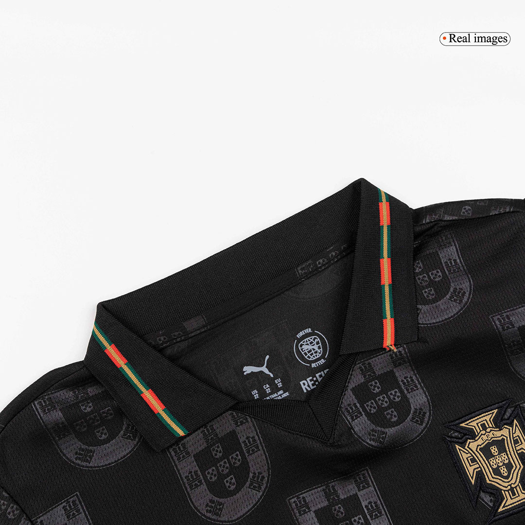 Kid's Portugal Special Edition Soccer Jersey Kit(Jersey+Shorts) World Cup 2026 Black - gojersey