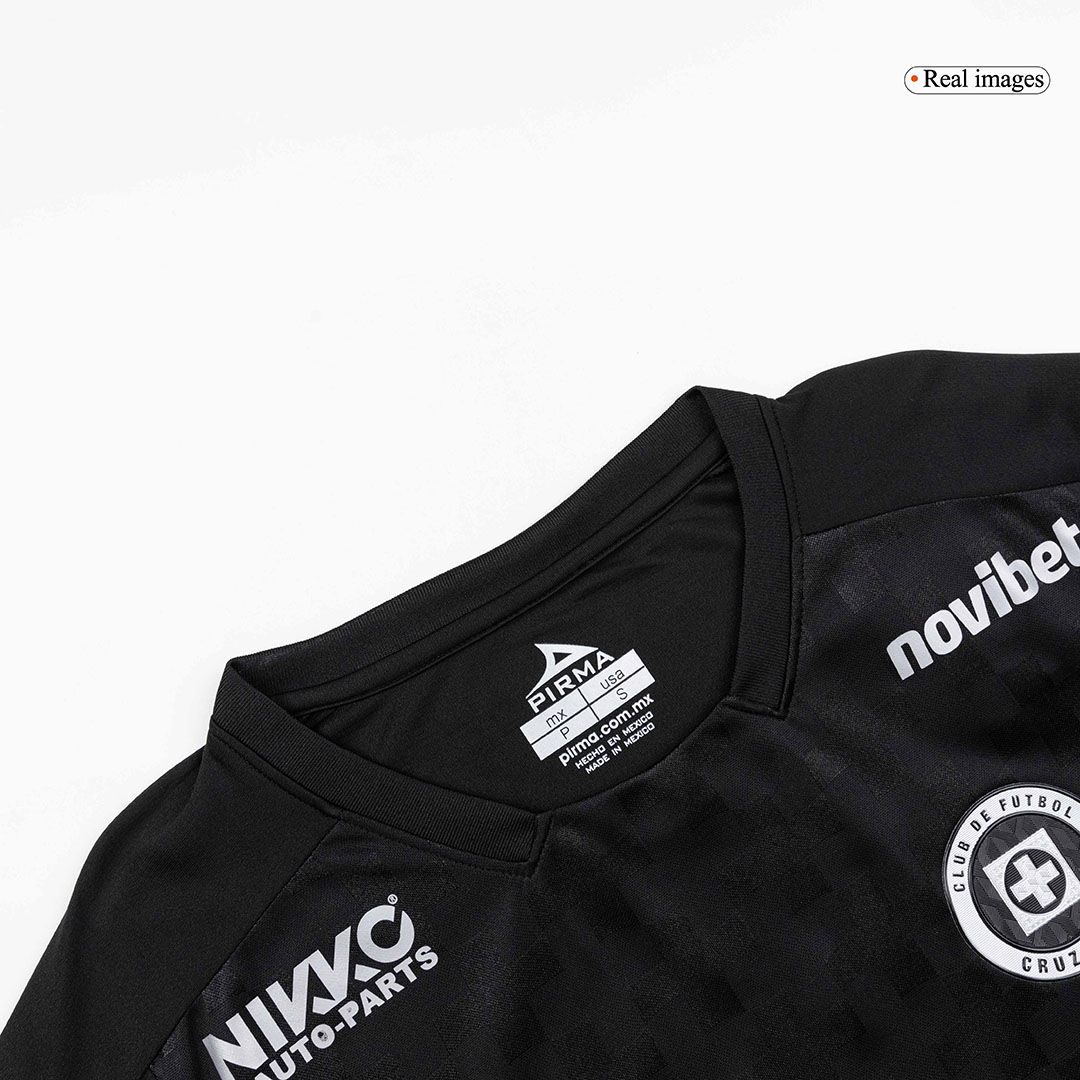 Player Version Cruz Azul Third Soccer Jersey 25/26 Black - gojersey